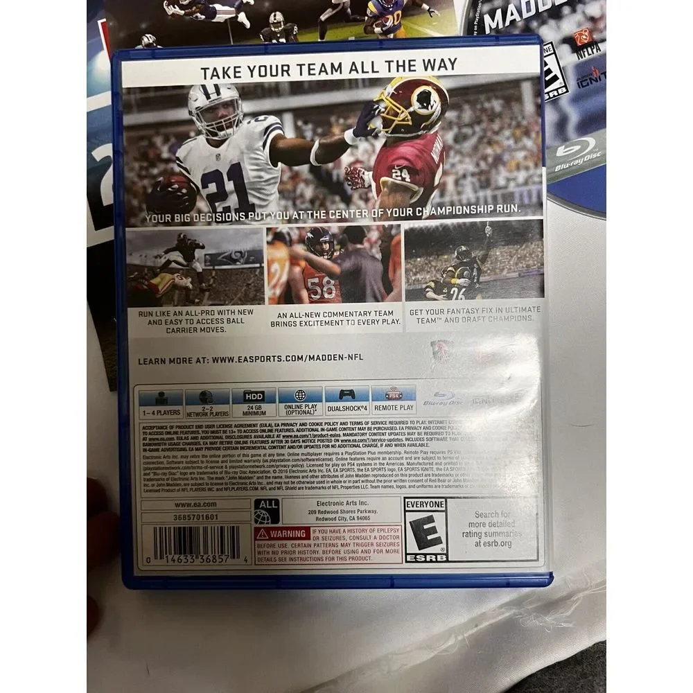 Madden 17 PS4‎ PlayStation 4  NFL Football Game Great Combine Shipping